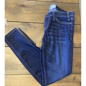 Current/Elliott Stiletto Skinny Jeans zippered Ankle Size 25 Dark Wash Denim